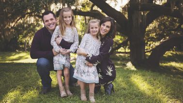 Marianne Hayes with her family.