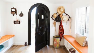 Black front door.