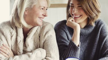 Daughter asking her mother questions when she retires.