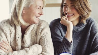 Daughter asking her mother questions when she retires.