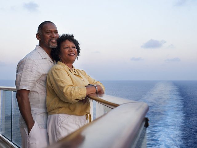 middle aged couple enjoying wealth